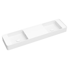 Mod 1200mm Matte White Wall Hung Basin with Overflow